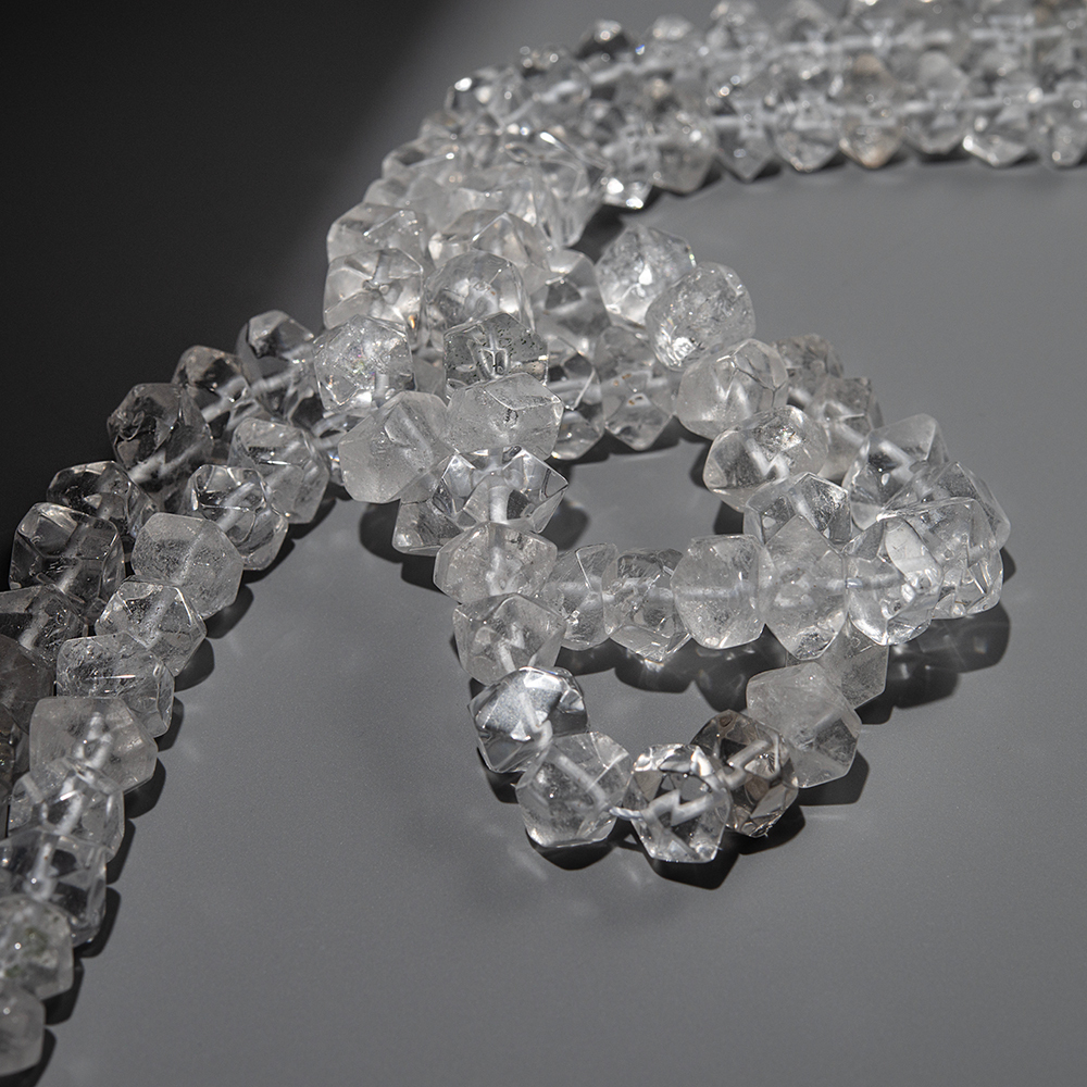 Горный хрусталь натуральный, фриформ, микроогранка 9-12*6-9мм