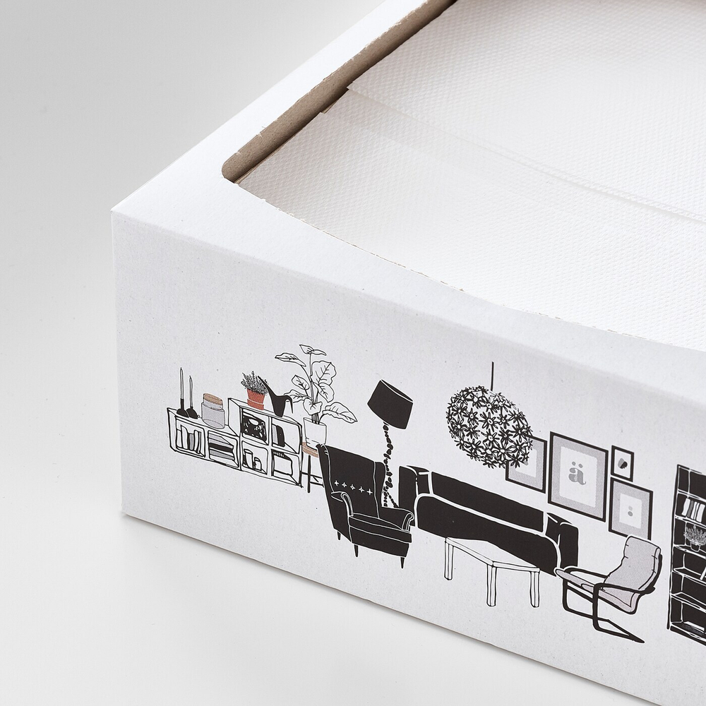 Салфетки бумажные в коробке IKEA FAMILJ, 16x32 см, 100 шт