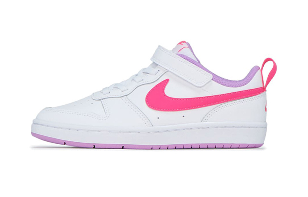 Middle-aged children Nike Court Borough Low 2 low-top sneakers white pink purple