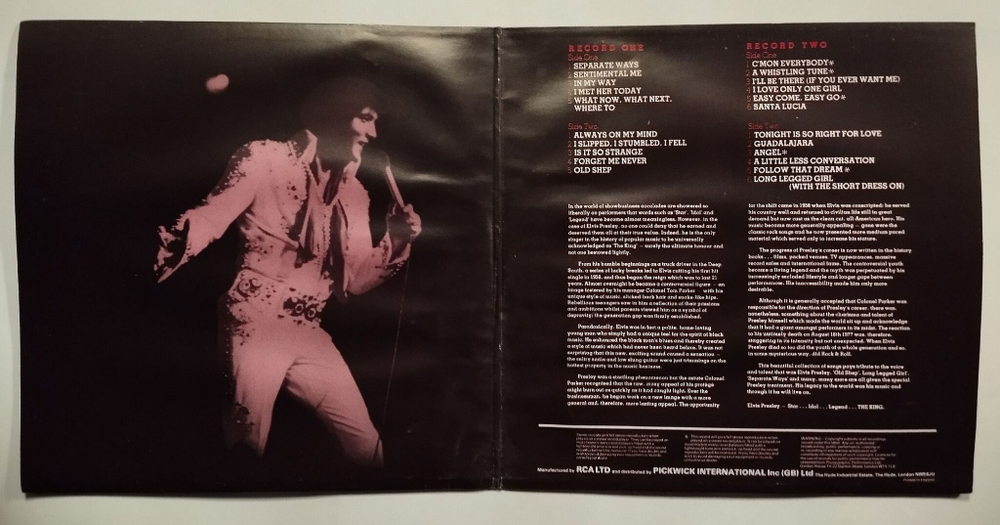 Винтажная виниловая пластинка LP The Elvis Presley Collection Vol.2 2LP (UK 1976)