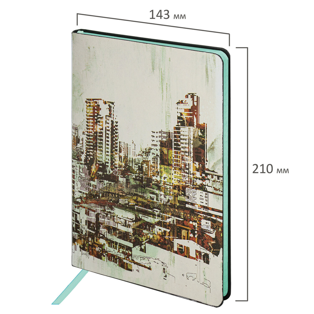 Блокнот А5 (143x210 мм) BRAUBERG VISTA "District" под кожу гибкий 80 л. (2 штуки в упаковке)