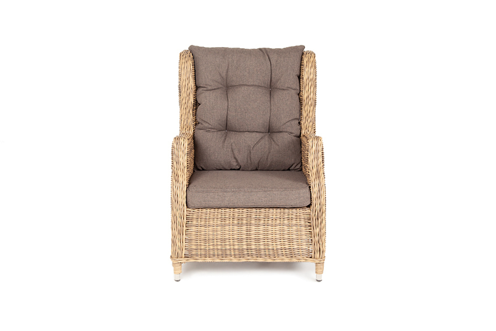 "Форио" кресло раскладное плетеное, цвет соломенный