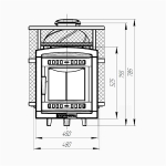 Банная печь «Атмосфера М» сетка нержавейка до 14 м³