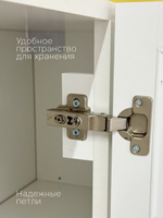 Кухонный модуль угловой 80х35х72, Вестфалия, 2 полки, массив березы, белый, Dipriz