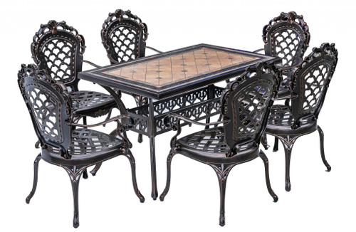 Стол из литого алюминия 130*90 Барселона «Barcelona» 6104