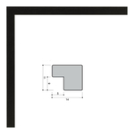 Фоторамка 21х30 см черная, без фактуры, арт. 2130.645738