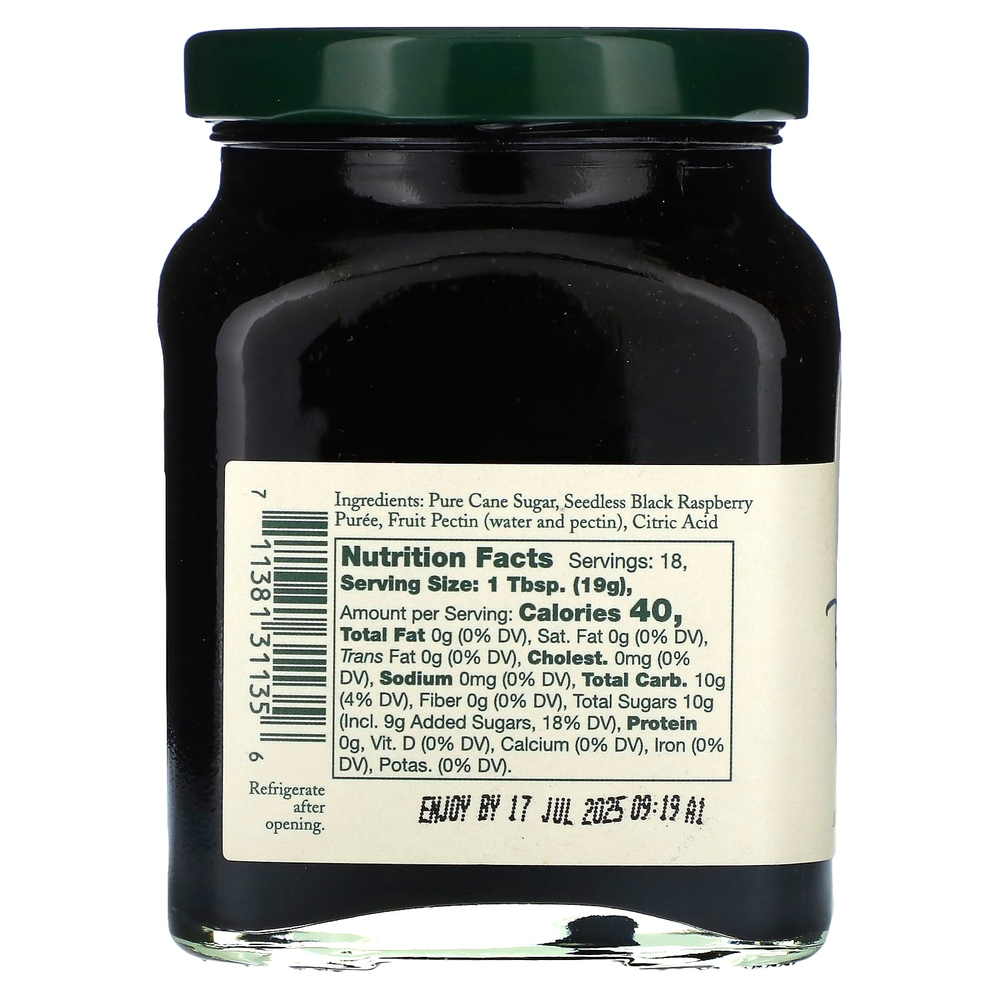 Stonewall Kitchen, Seedless Black Raspberry Jam, 12.25 oz (347 g)