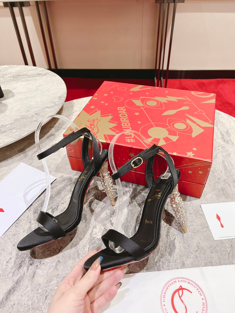 Christian Louboutin Lipstrass Queen 10 cm