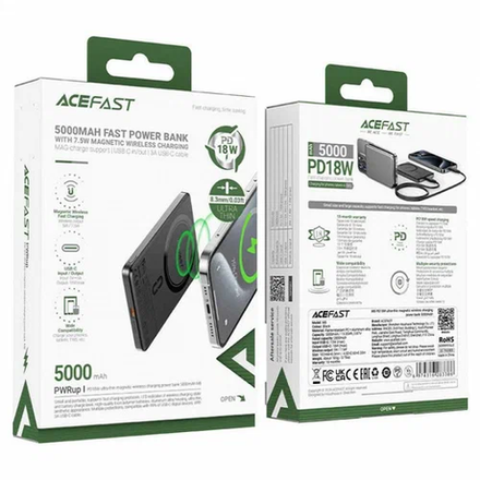 M8-5000 PD18W ultra-thin magnetic wireless charging power bank