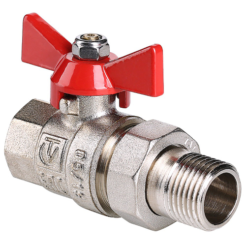 Кран шаровый с накидной гайкой "бабочка" ВН внутренняя наружная 3/4" (Valtec VT.227) уп 7 шт