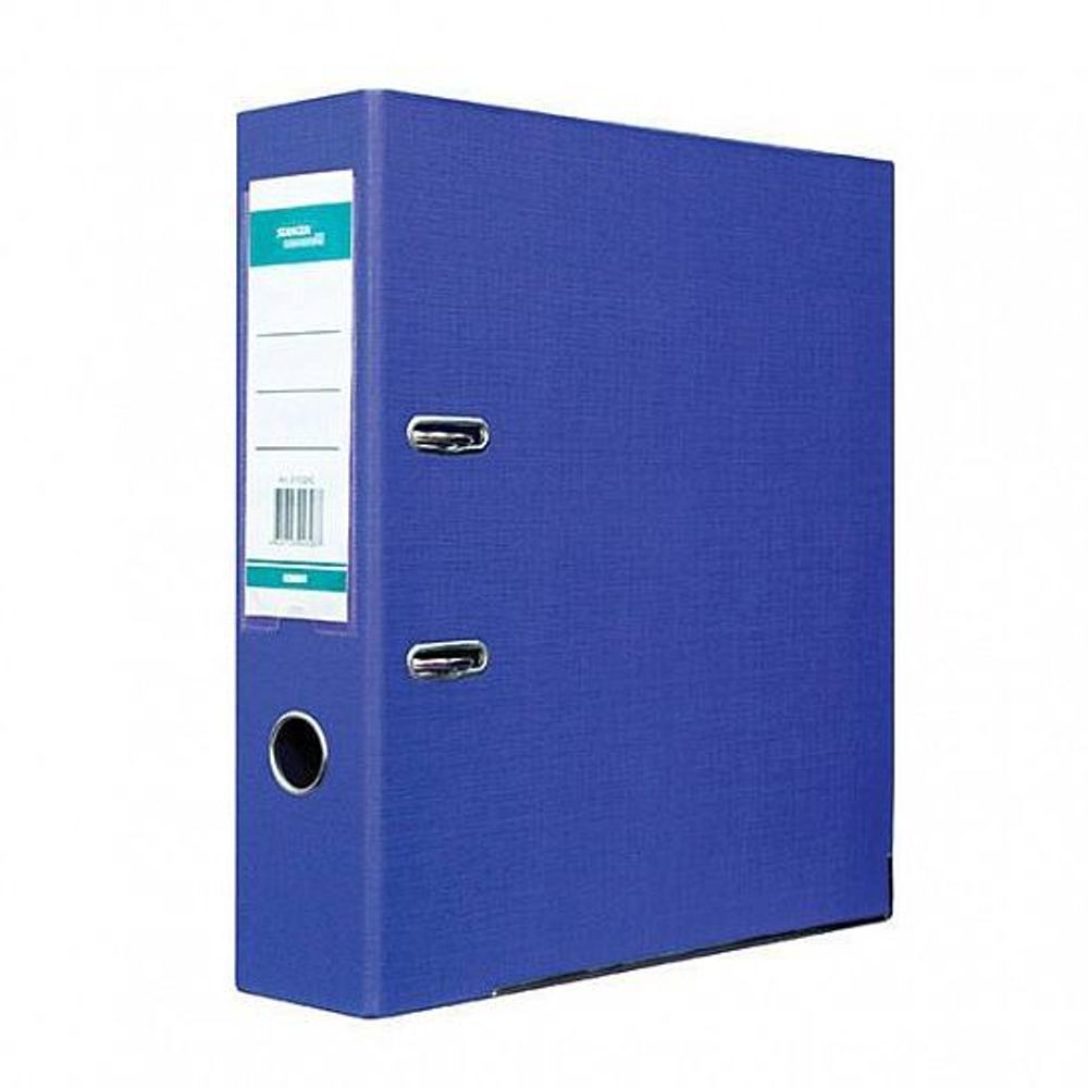 Папка-регистратор STANGER 75 мм двухстор.PVC синий метал.окант. съемн. мех. карман д/маркир.этикет.