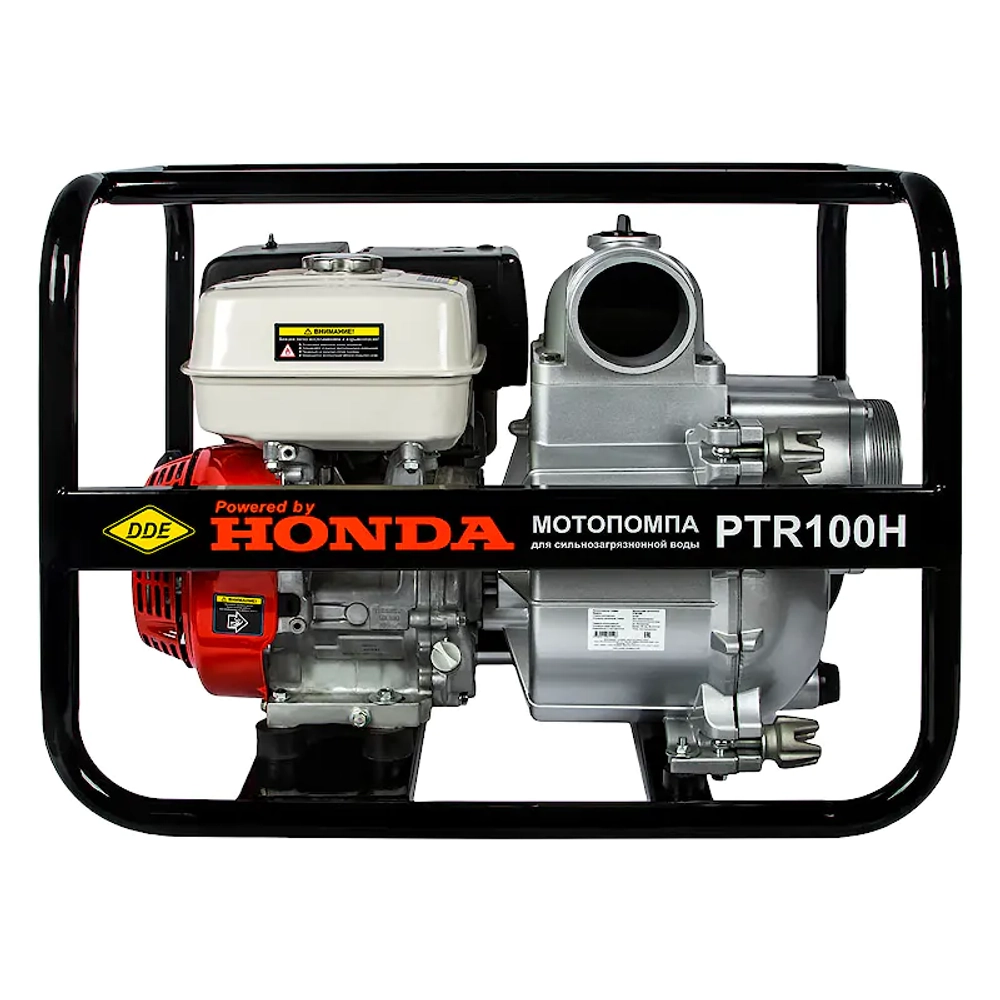 DDE PTR100H мотопомпа бензиновая для грязной воды 13 л.с, 1510 л/мин, диаметр 100 мм