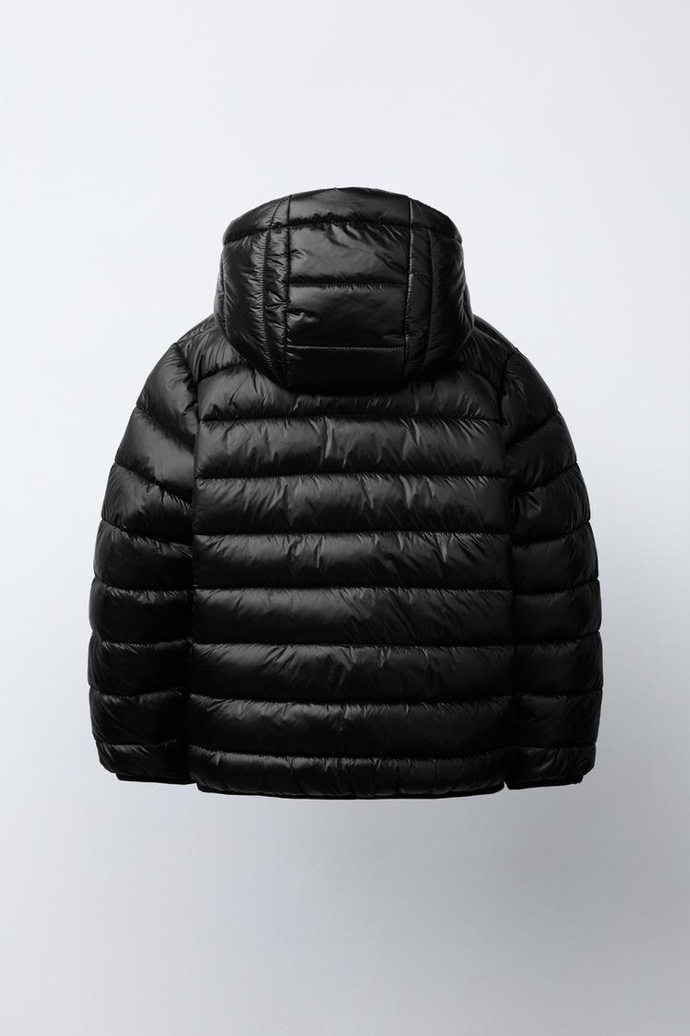 ZARA УЛЬТРАЛЕГКАЯ КУРТКА С НАДПИСЬЮ, ЧЕРНЫЙ