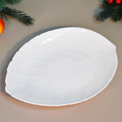 Тарелка десертная 23см Листья, опаловое стекло, MILLIMI