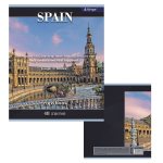 Тетрадь 48л., А5, клетка,Alingar, "Города Европы", скрепка, мелованный картон (стандарт), блок офсет, 4 дизайна в пленке т/у