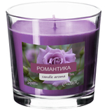 Свеча фиолетовая с ароматом РОМАНТИКА, 250 мл, 35 часов горения в подарочной коробке