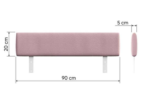 Защитный бортик Cosy антивандальная ткань (серый)