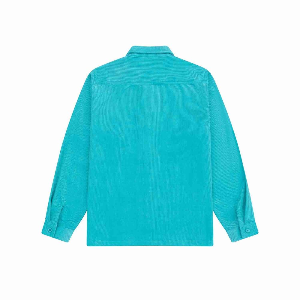 Рубашка Ymkashix Velvet Button бирюзовая