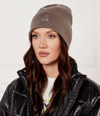 Кашемировая шапка Calvin Klein - бежевый(K60K612584)