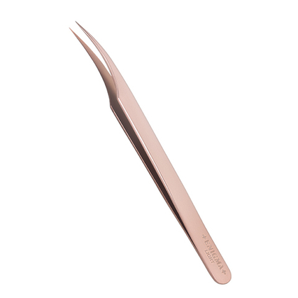 Пинцет прямой с изгибом (Дельфинчик) Enigma light (розовое золото)