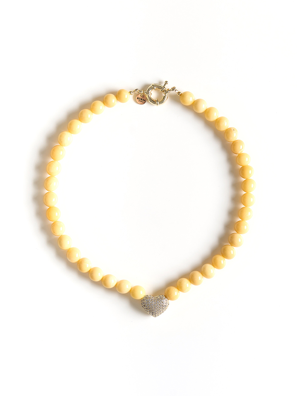 Kолье "Autumn Heart Yellow" Gold