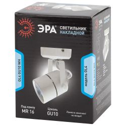 OL4 GU10 WH Подсветка ЭРА Накладной, белый