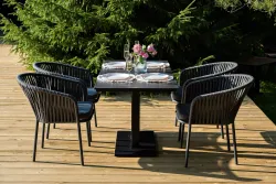 "Каффе Дабл" обеденная группа на 4 персоны, цвет "серый гранит"