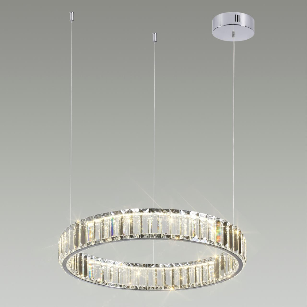 4930/30L L-VISION ODL24 609 хром/прозрачный металл/хрусталь Люстра LED 30W 4000K 3570Лм VEKIA