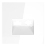 Накладка для розетки TV+RJ45 кат. 6, S70 (белый глянцевый)