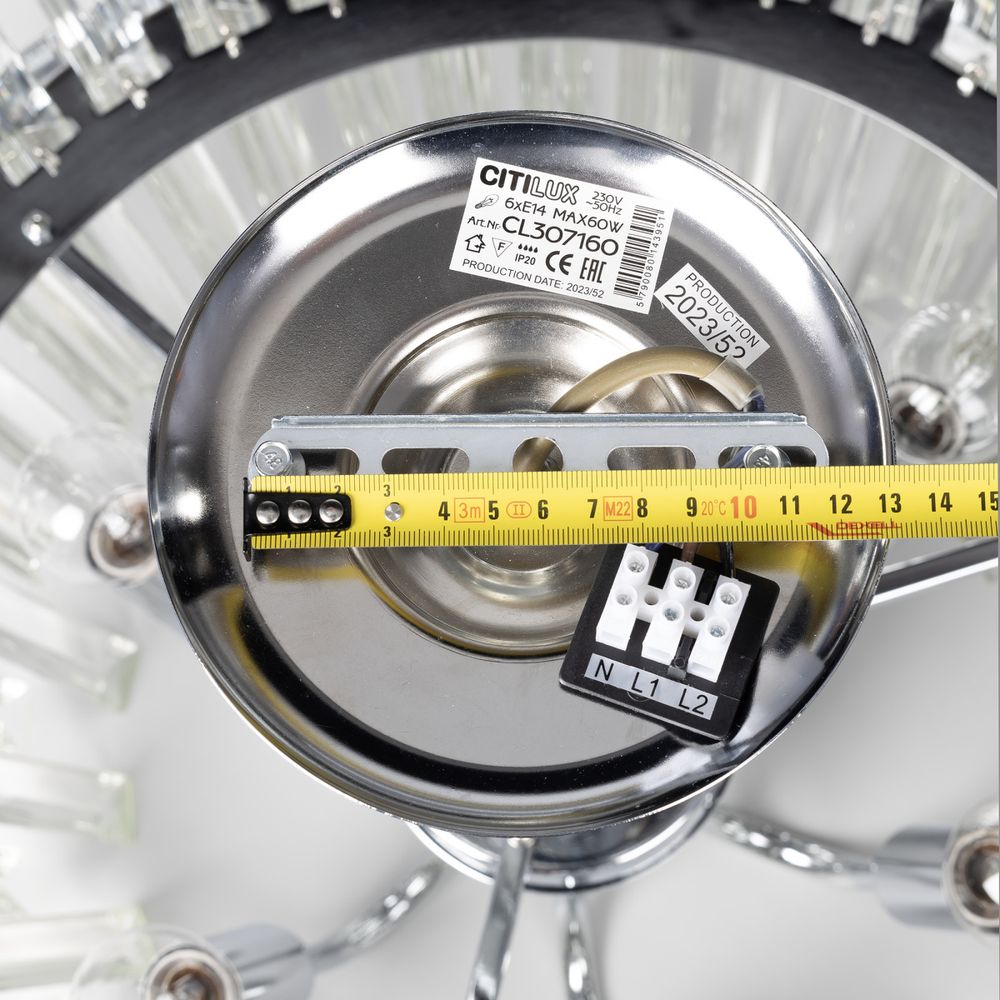 Citilux Вестерос CL307160 Люстра хрустальная потолочная Хром