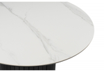 Керамический стол Woodville Гравент 90 белый мрамор snow white, черный