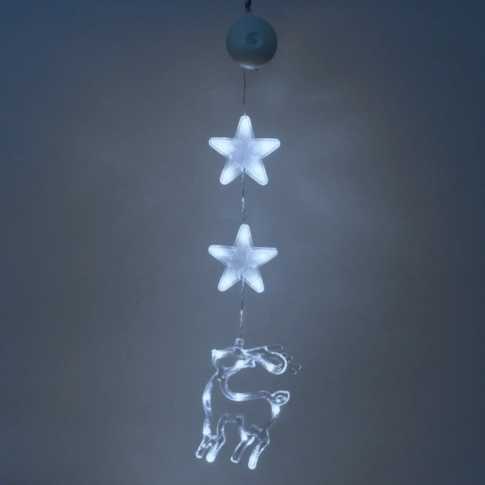 Фигура светодиодная «Олень» 11.5*17 см (батарейки 3 ААА), 1 реж, Белый