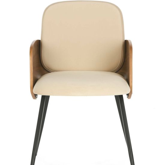 Обеденный стул Isla бежевая ткань, металл, дерево