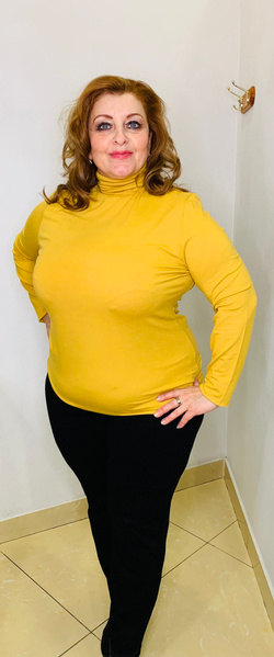 Вискозная водолазка с горловиной-гольфик