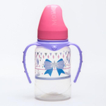 6849714 Бутылочка для кормления "Снежная принцесса" 150 мл цилиндр, с ручками