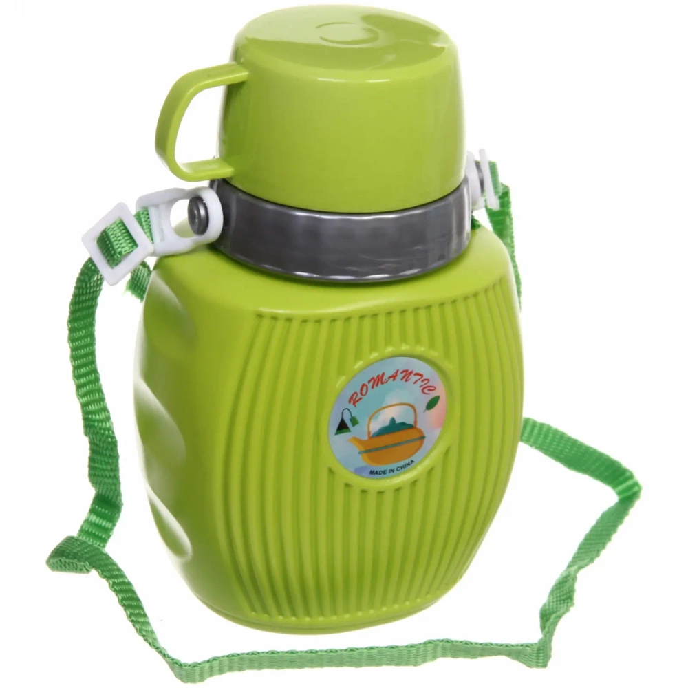 Фляжка туристическая пластиковая 600мл «Лето» с кружкой