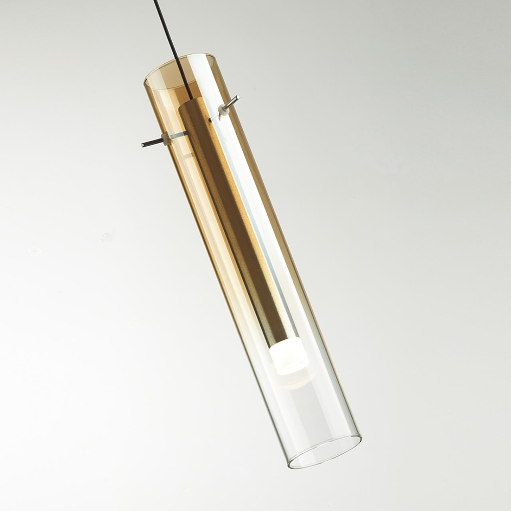5062/5LB PENDANT ODL24 383 золотой/янтарный/металл/стекло Подвес LED 5W 3000K SHINY