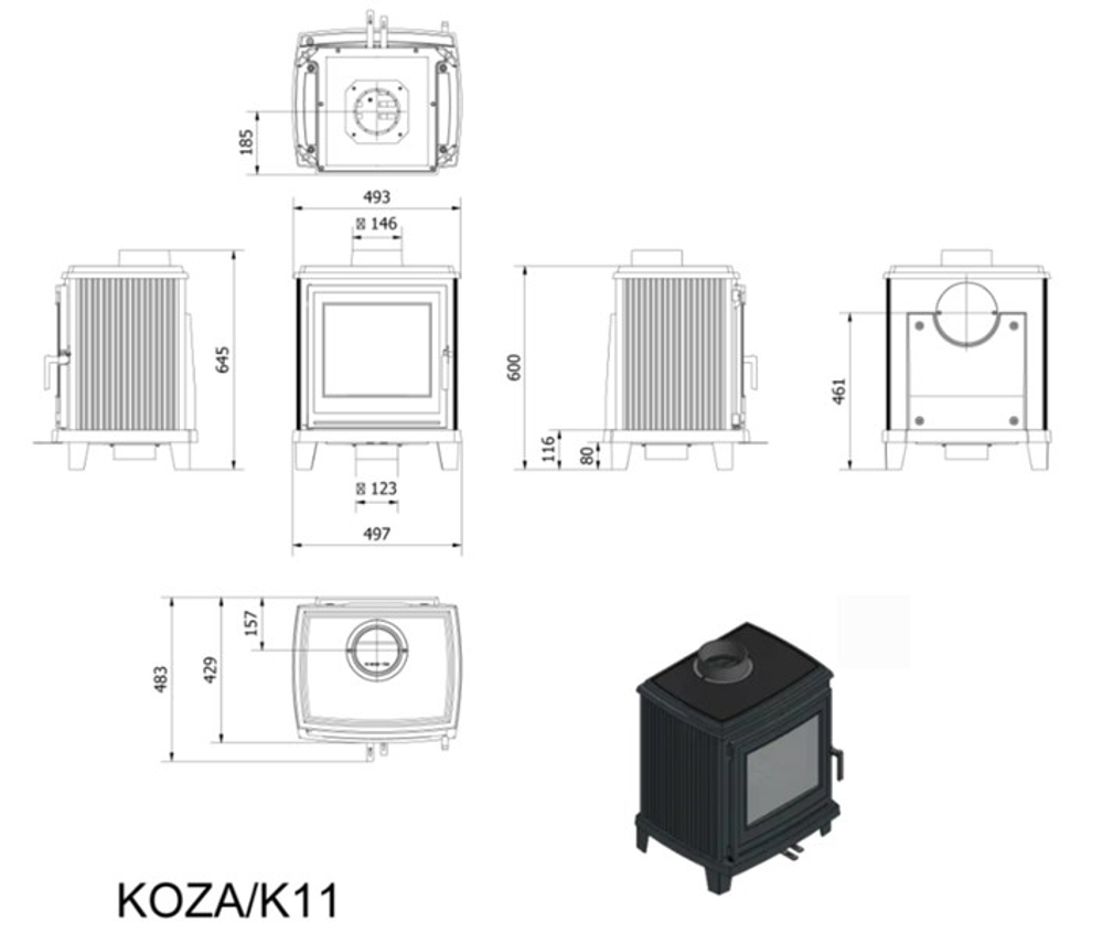 Печка KOZA/K11 6 kW