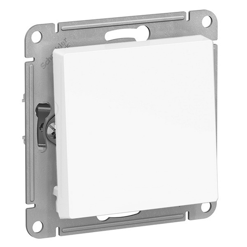 Одноклавишный выключатель 10А механизм SE AtlasDesign, белый [уп 20 шт] ATN000111
