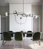 Люстра Bubble 7 black/smoky