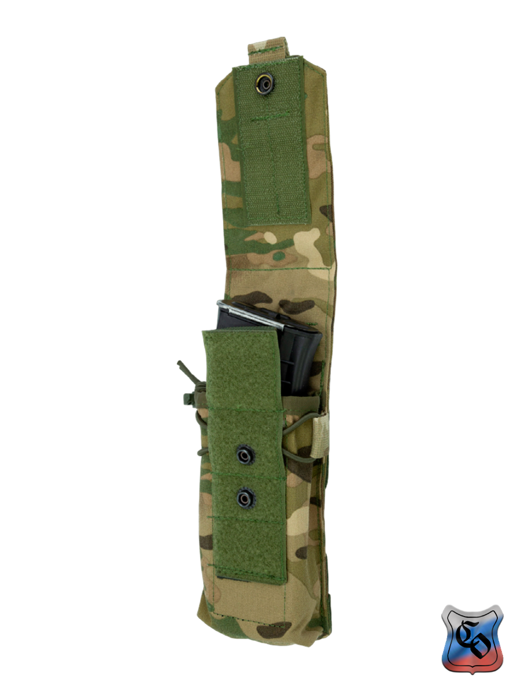 Подсумок SSO 1АК103 MOLLE с кнопками, липучкой и утяжкой. Мультикам
