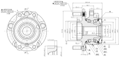 Ступица передняя в сборе R NISSAN Teana (J32) 08 mot.2.5L GANZ GIK05041