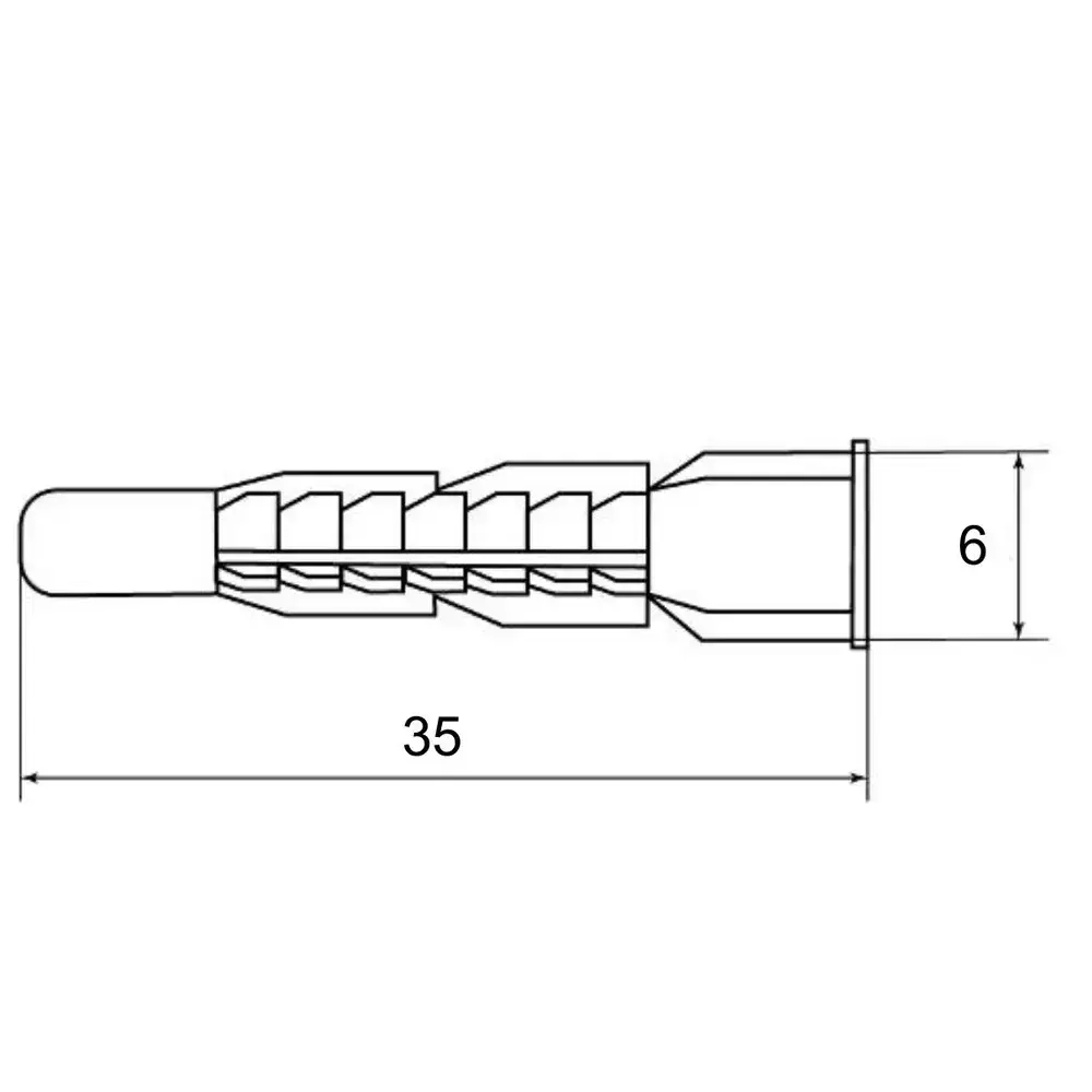 Шуруп полукруг 4х40 с дюбелем 6х35 белый, 50шт.