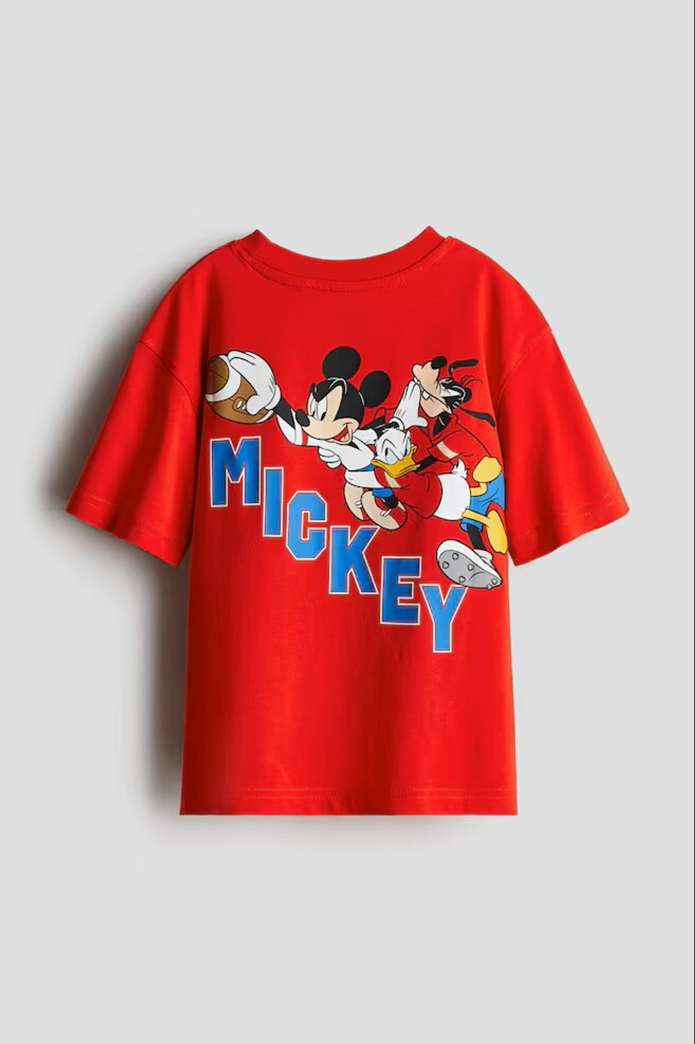 H&M Хлопковая футболка с принтом, красный