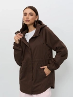 Ветровка с капюшоном удлиненная