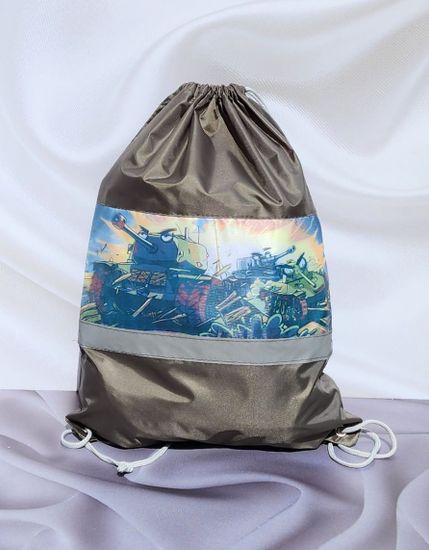 Мешок- рюкзак полиэстр Совы, серый