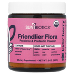 Sunbiotics, Kids Friendlier Flora, пробиотики и пребиотики в порошке, ягоды, 5 млрд КОЕ, 56 г (2 унции)