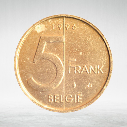 Belgium, 5 Francs - Albert II (Dutch Text), 1996, VF