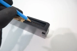 Кондуктор, шаблон разметки центра 16 мм ЛДСП+бонус прямой шаблон