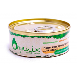 ORGANIX Консервы для кошек Говядина с Перепелкой